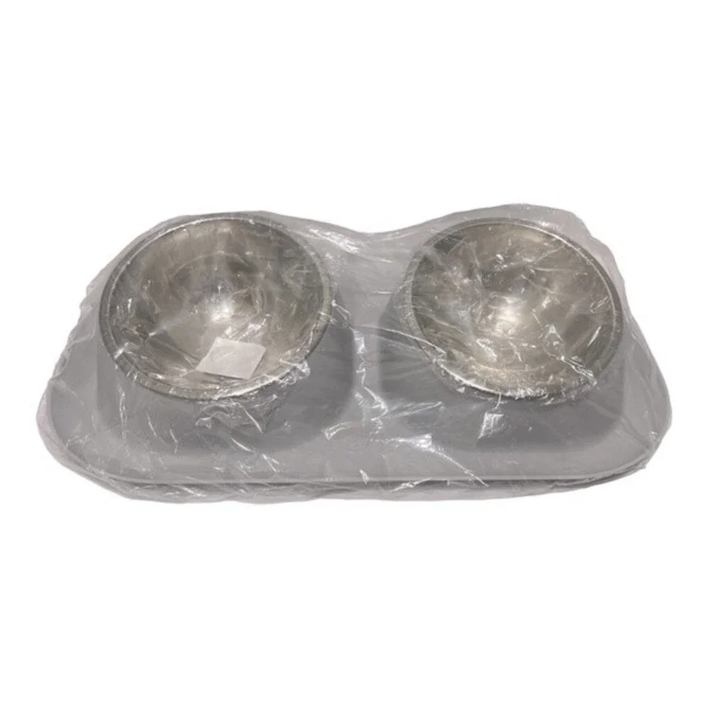 Raised Double Bowl Dog/Cat Feeder